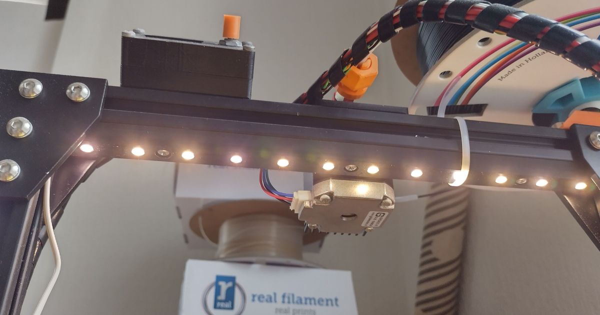 LED bar for Tslot frame by Kverb Download free STL model