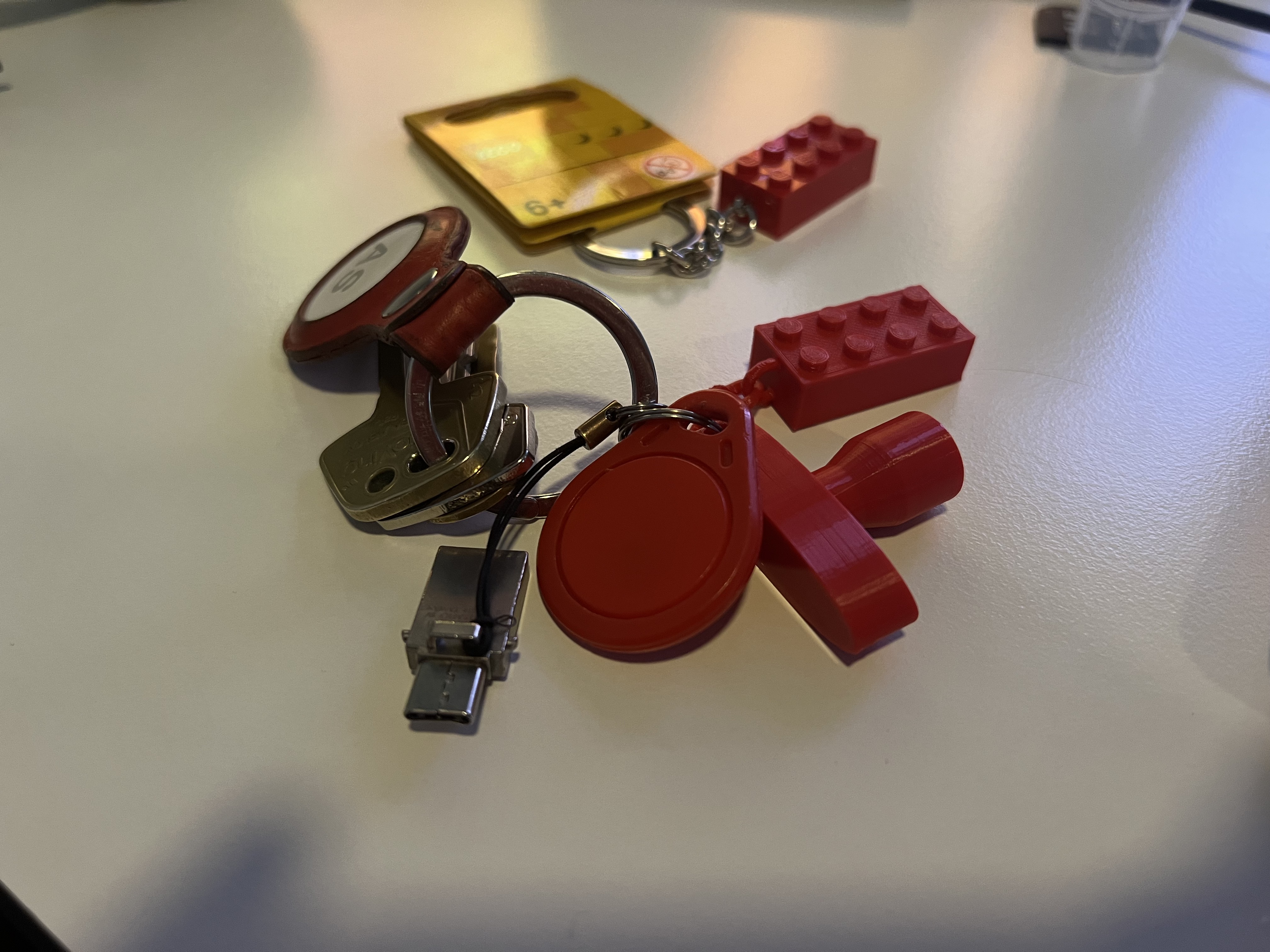 Lego-compatible keychain