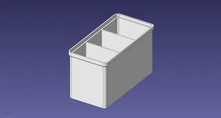 1x2 units, full height, 1x3 grid Stackable Insertbox