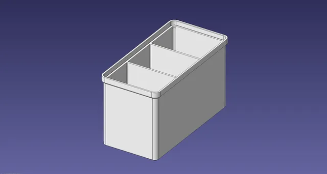 1x2 units, full height, 1x3 grid Stackable Insertbox