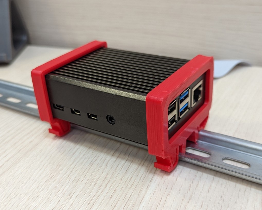 Din rail mount RPi 4 Aluminium Case