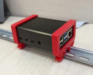 Din rail mount RPi 4 Aluminium Case