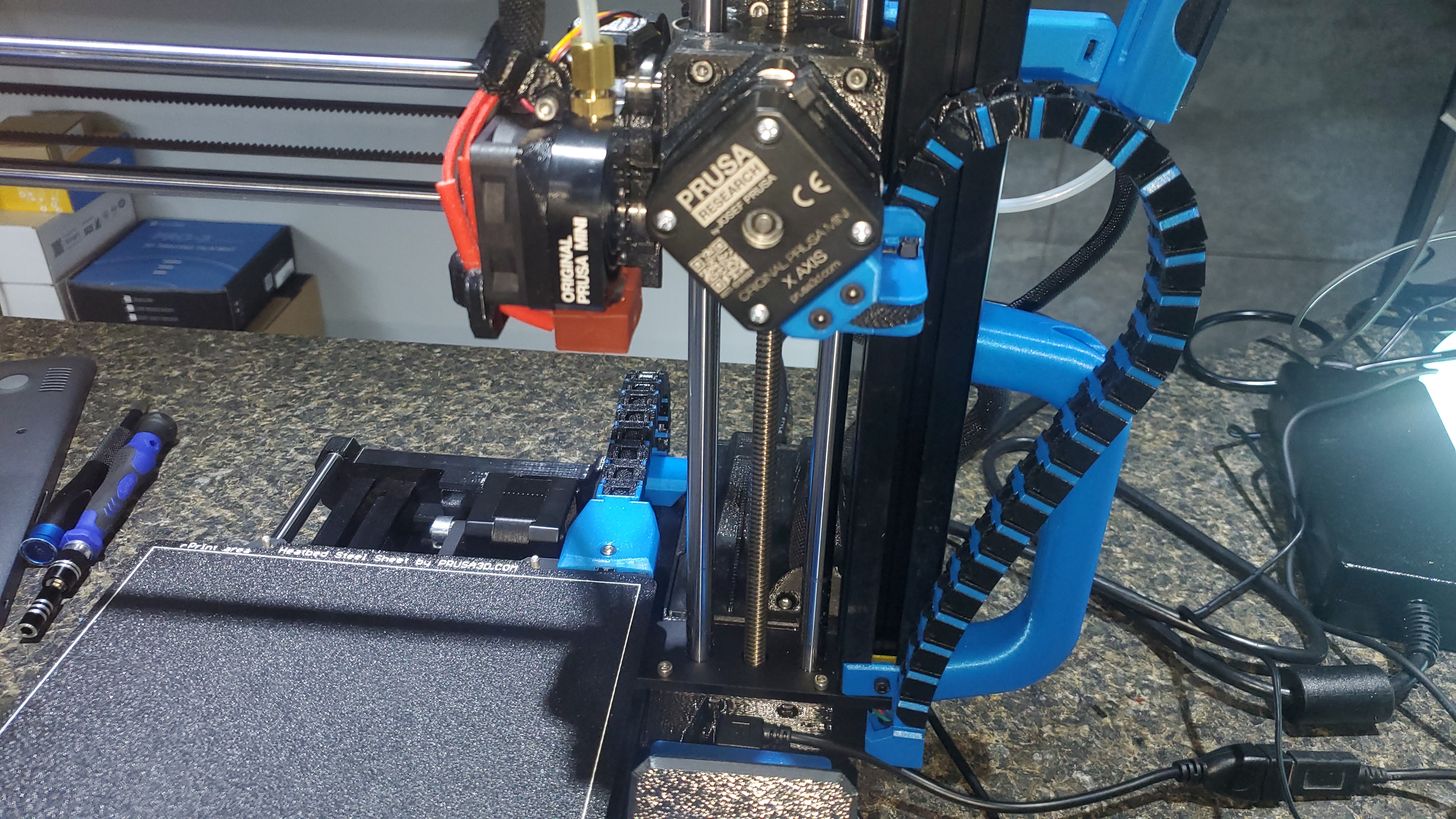 Prusa Mini and Mini+ Cable Chains (x-axis motor, heatbed)