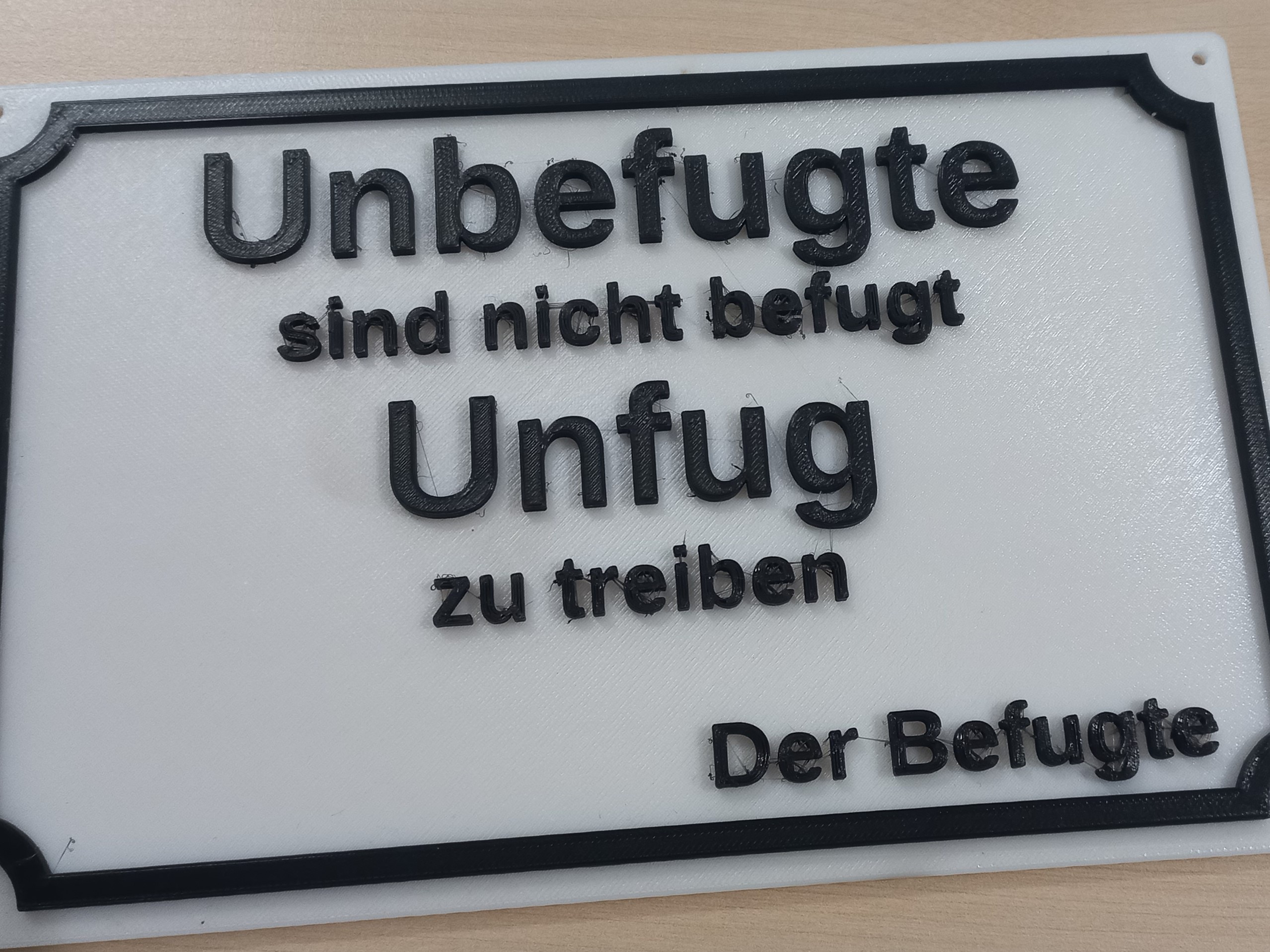 Der Befugte - Schild