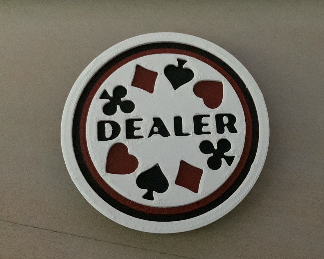 Dealer Button by Kevin Micallef Download free STL model