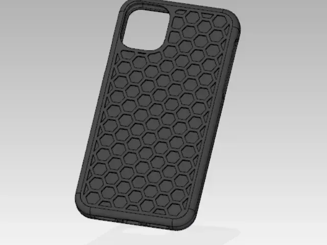 iPhone 11 TPU case hex pattern