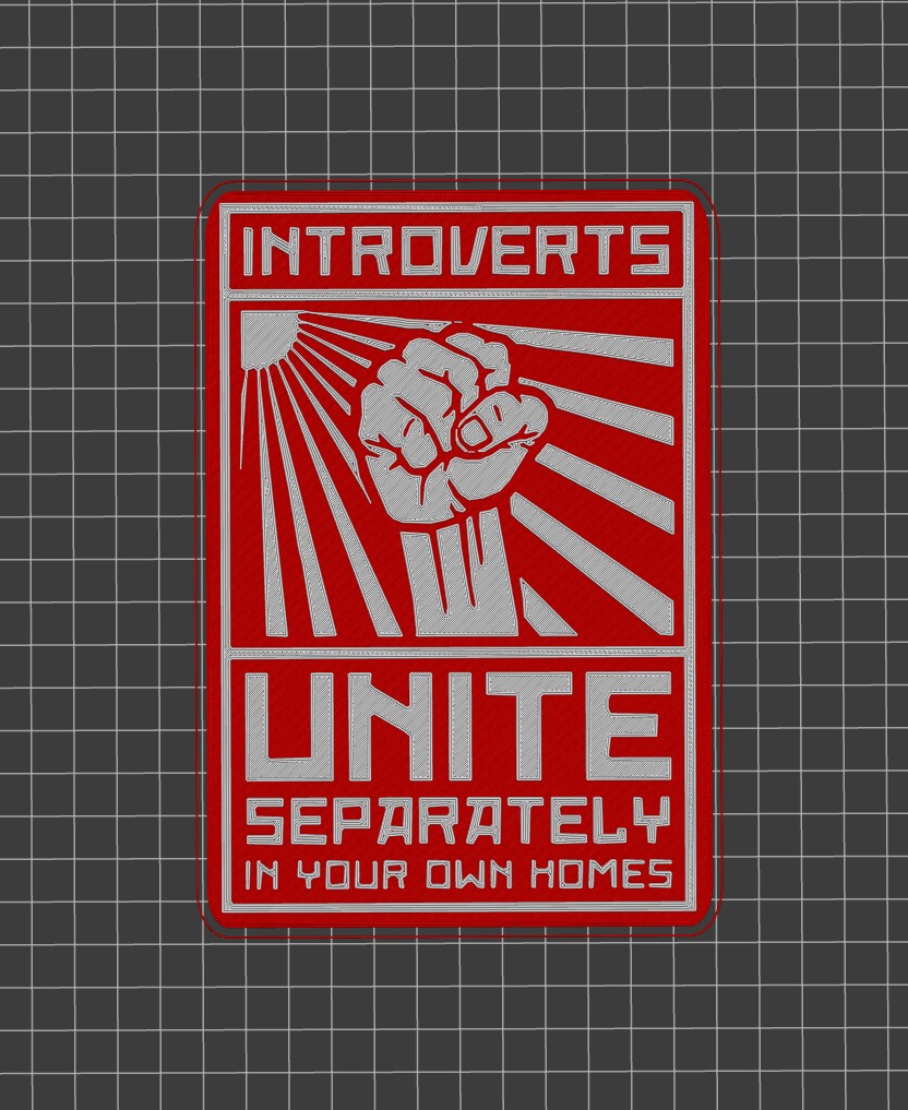 Introverts unite - wall sign