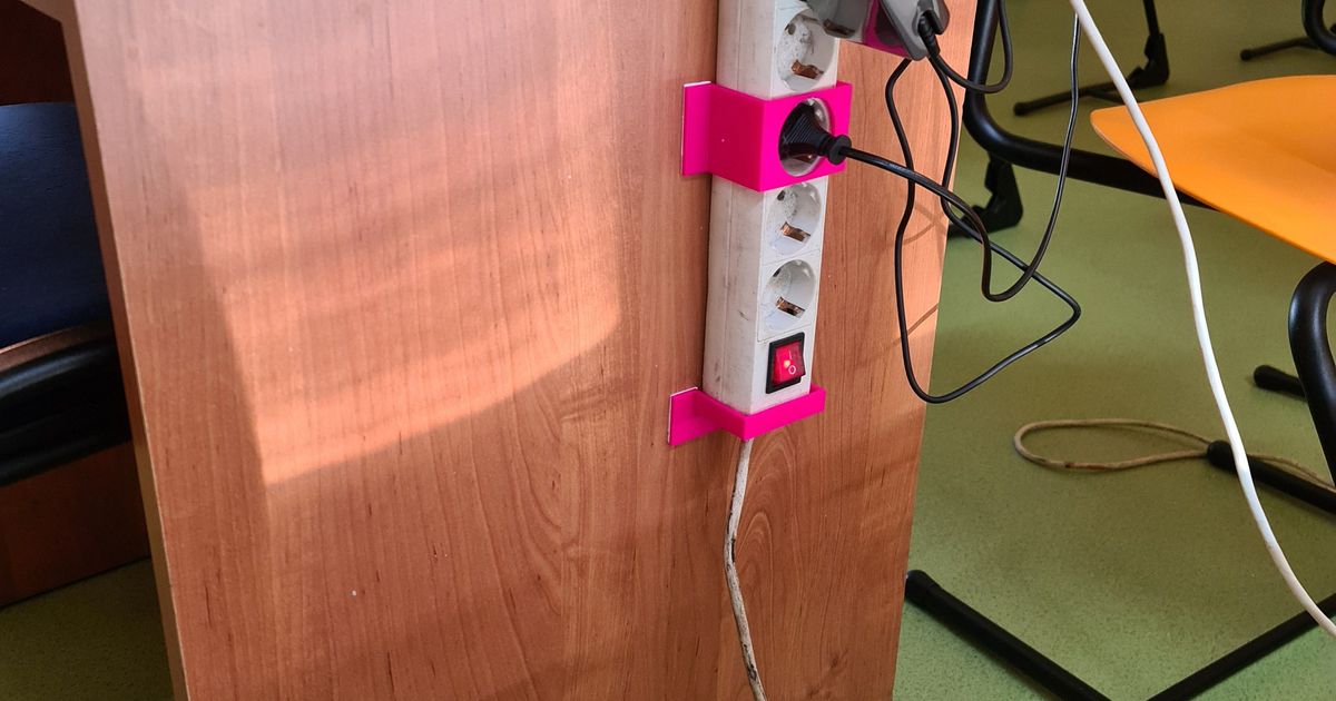 Extension power cord holder by Muse sriuboj Download free STL model