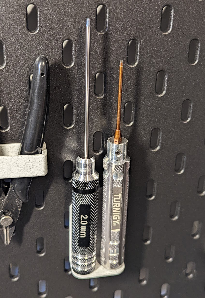 Dual precision hex screwdriver holder for Ikea SKÅDIS