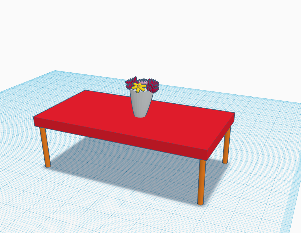 table with flowers