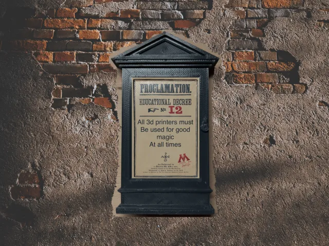 Harry Potter Proclamations - customisable via top insert for wall or Xmas tree decoration