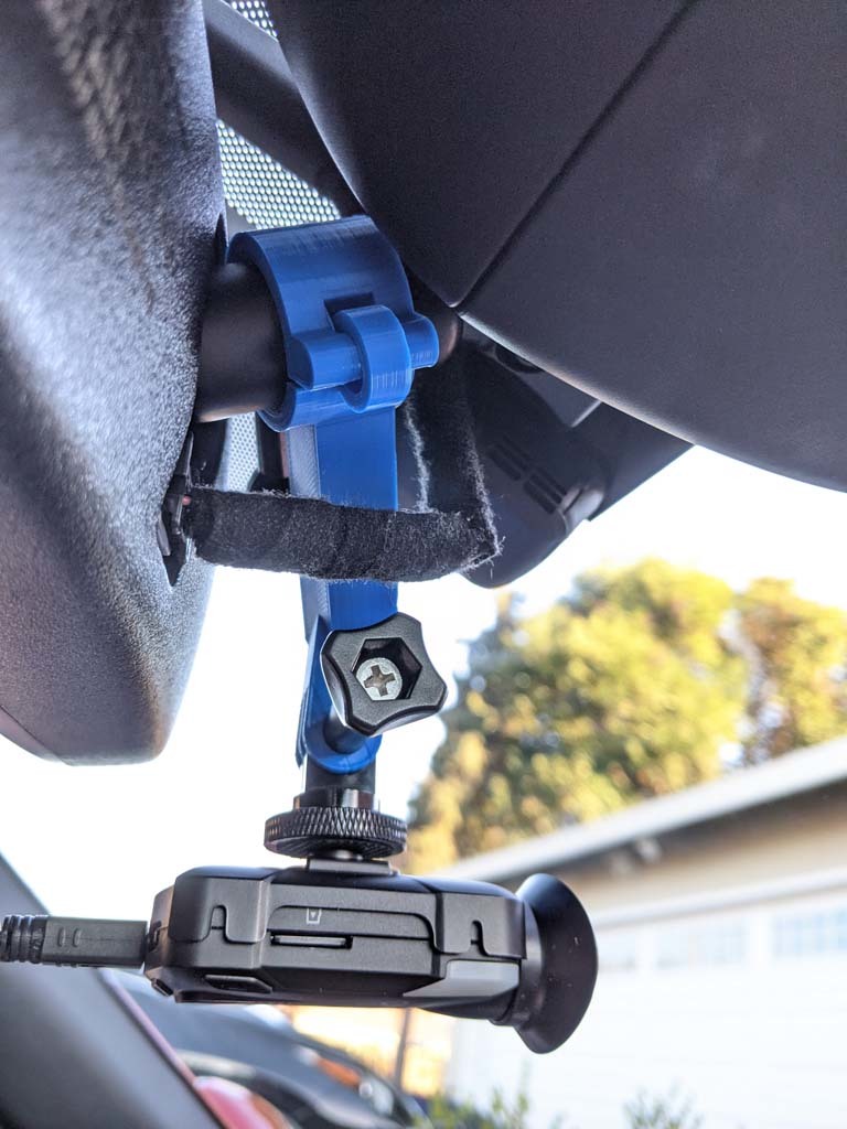 Rearview Mirror GoPro Dashcam Mount by WCTT Download free STL model
