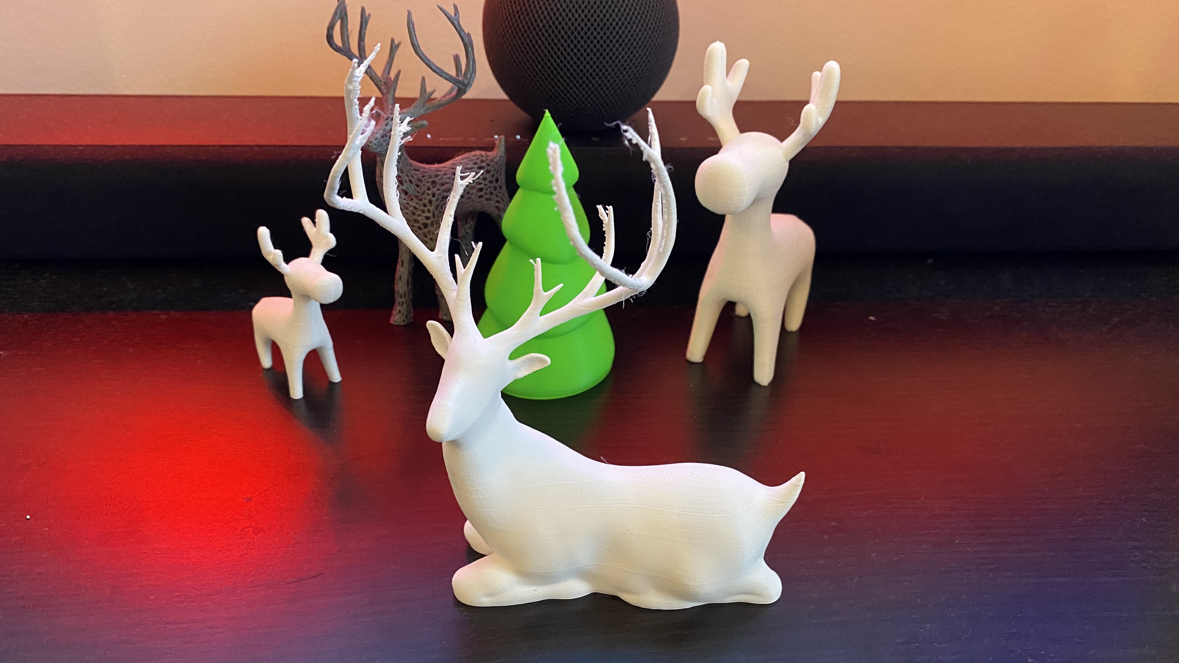 Laying Christmas Deer 3D model thumbnail