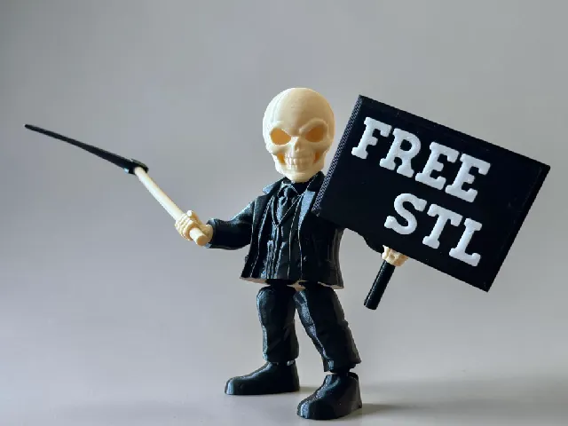 Skeleton Action Figure Model / NO AMS / Free