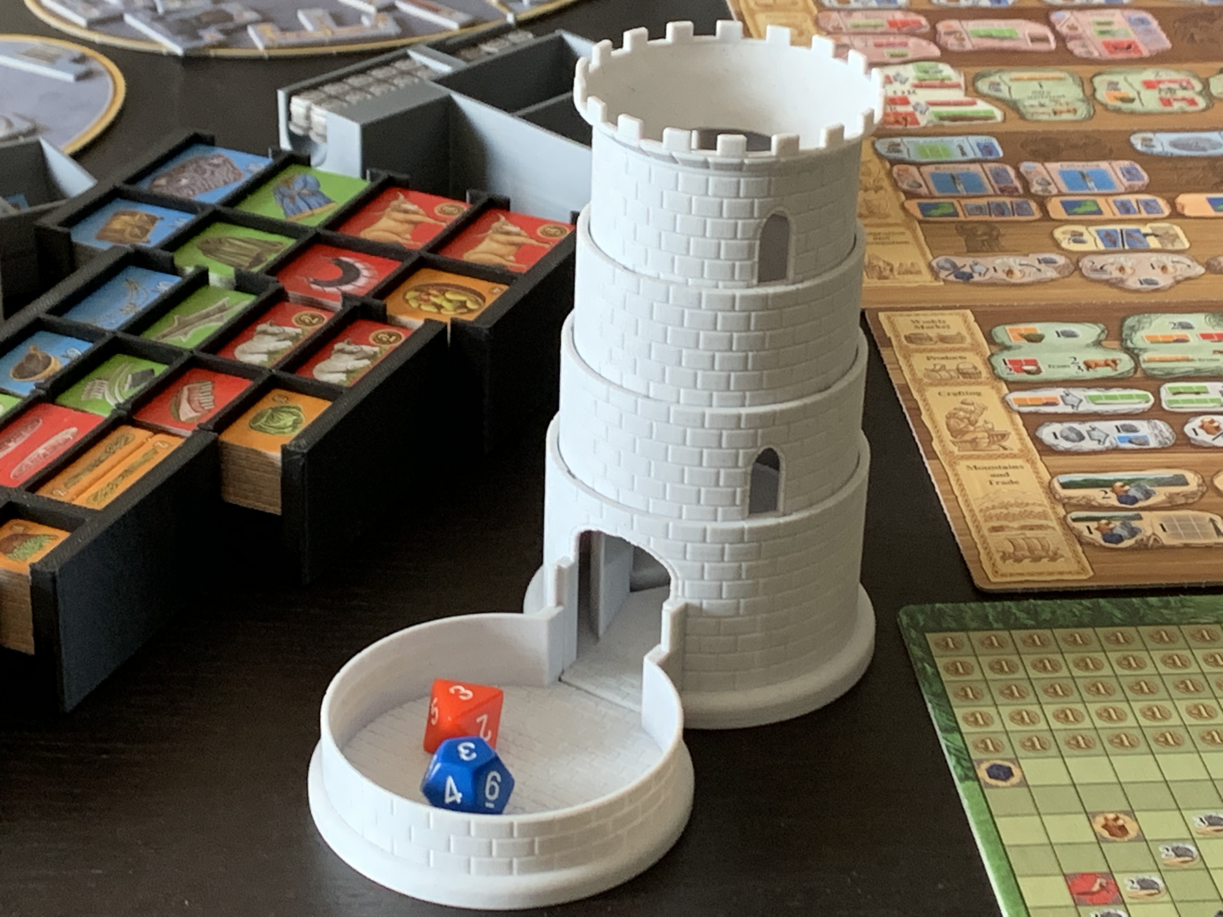 Taller ramp for the taller base for the collapsible dice tower