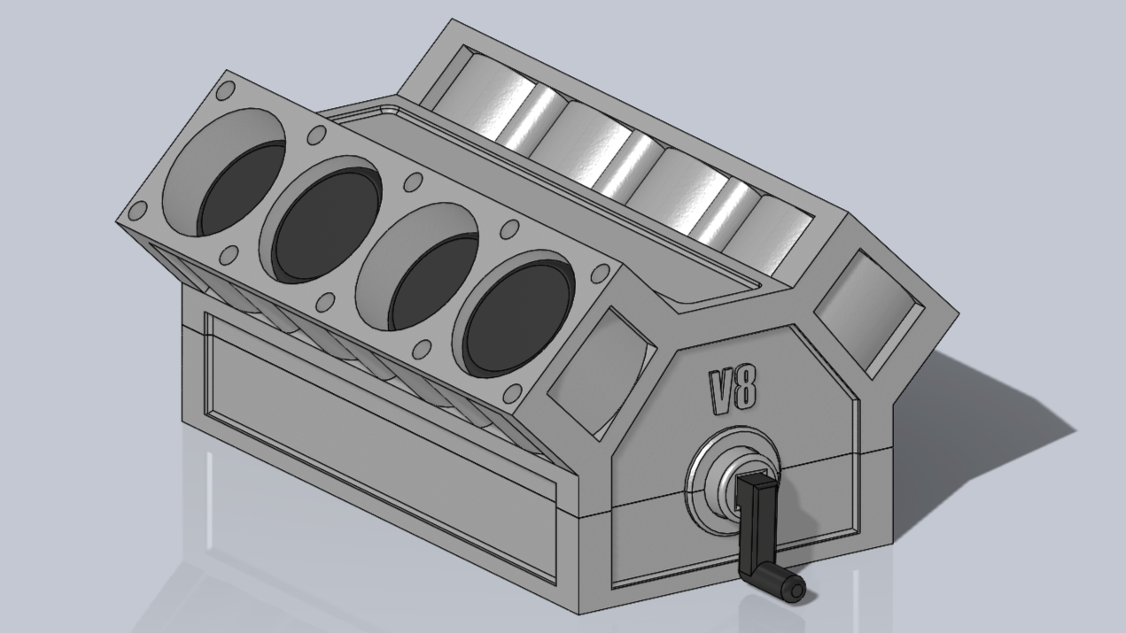 V8 Engine (Mechanical Movement) by mathp | Download free STL model ...