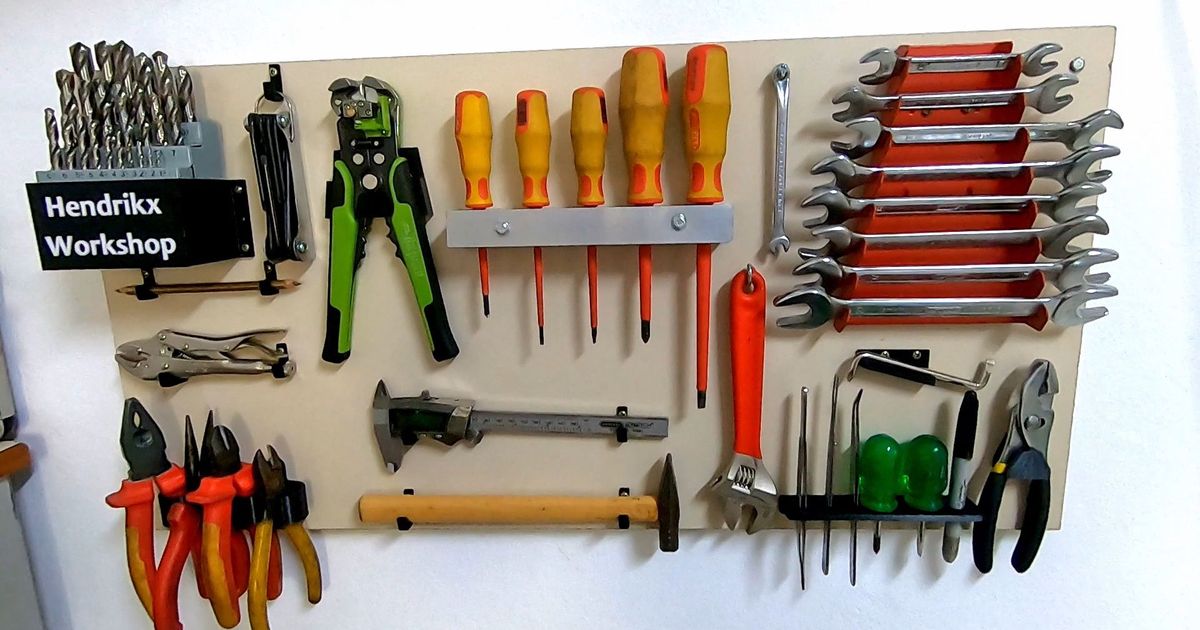 3D printed wall tool holders by Download free STL