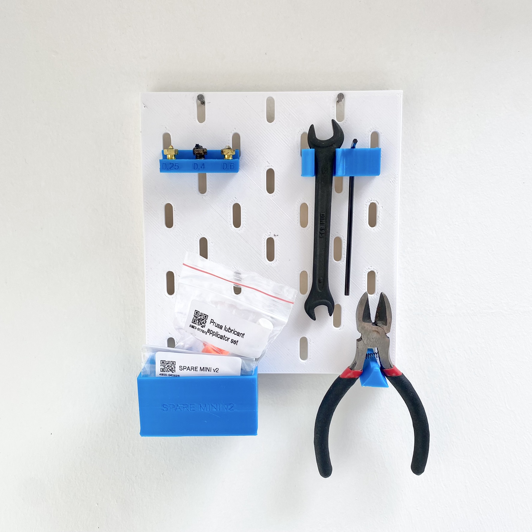 Mini pegboard set for Prusa (Mini) tools - STEP files included!