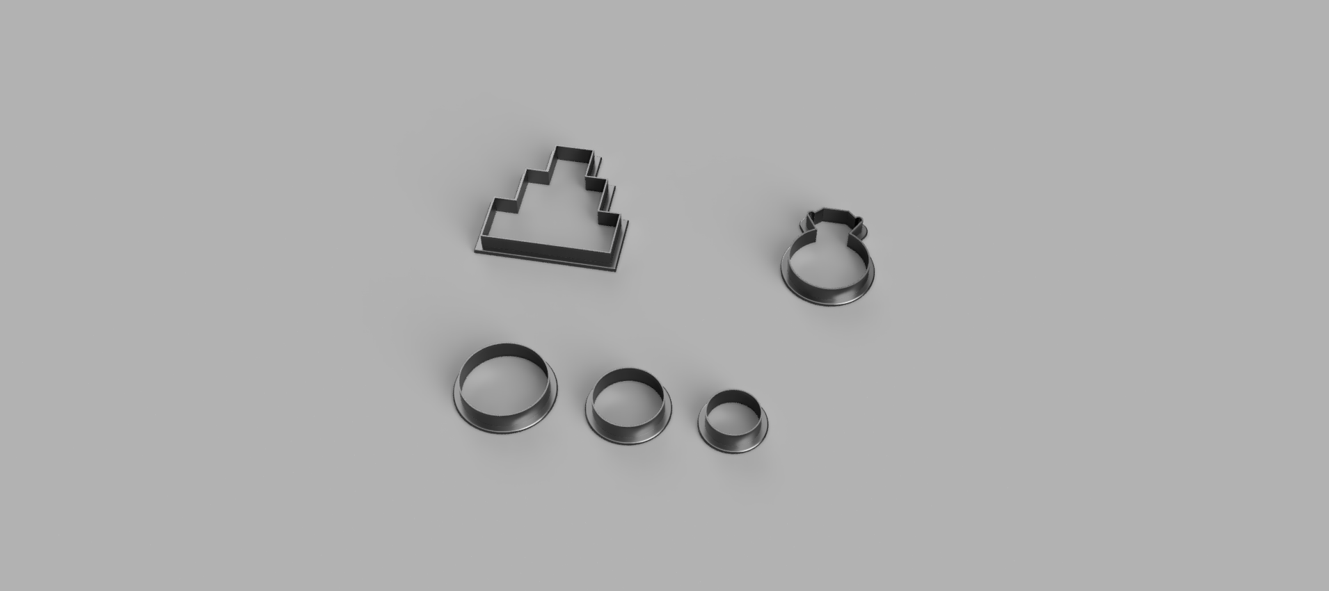 Ring, Cake and circle cookie cutters