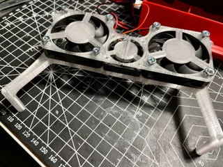 Bigtreetech Octopus Pro two part triple fan mount, printable on a Voron 0.1
