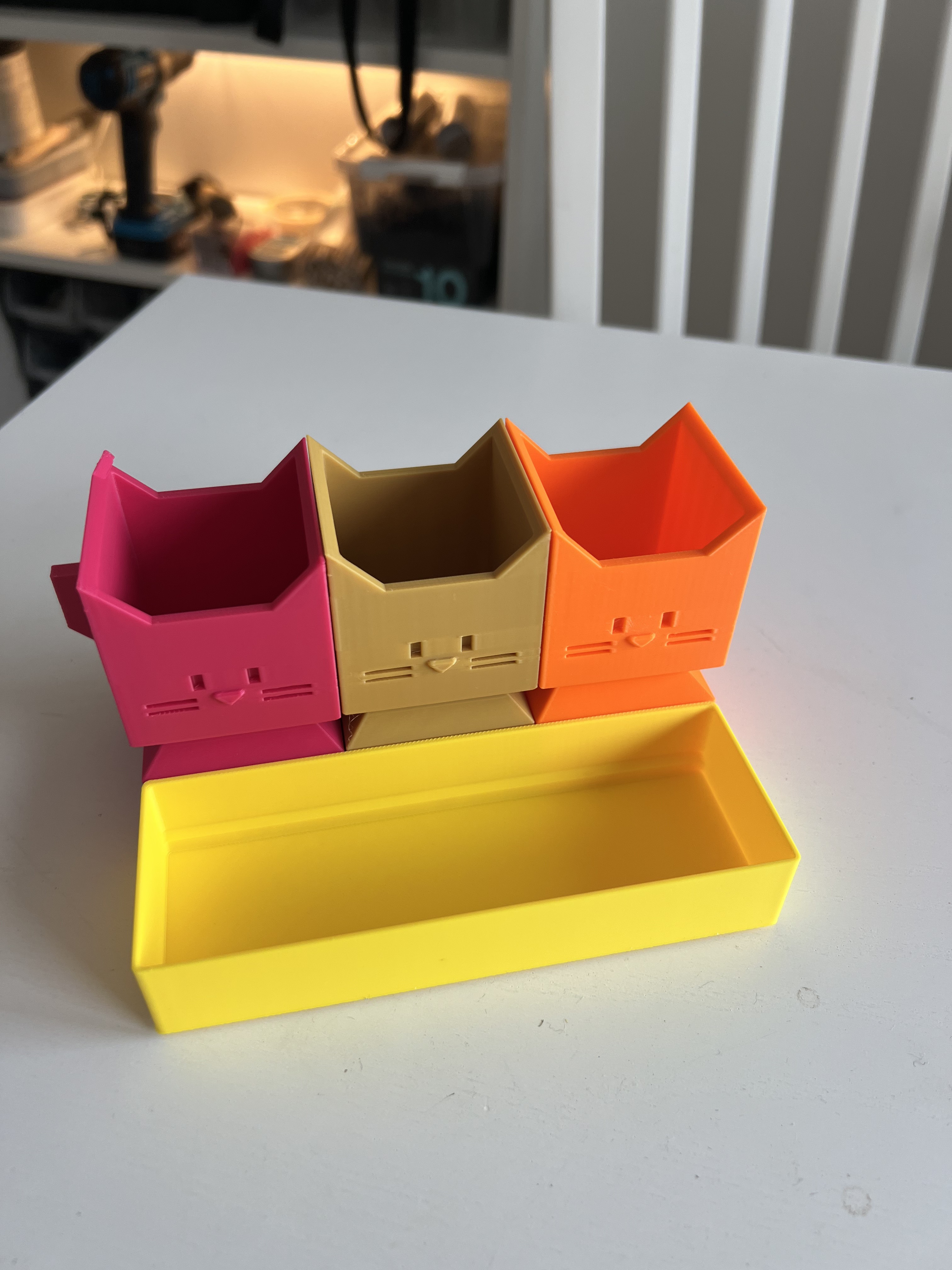 Eraser tray for cali cat pencil holder