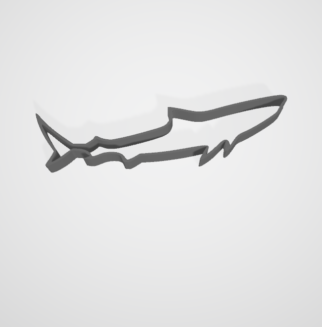 Easy, Low Filament Shark Cookie Cutter