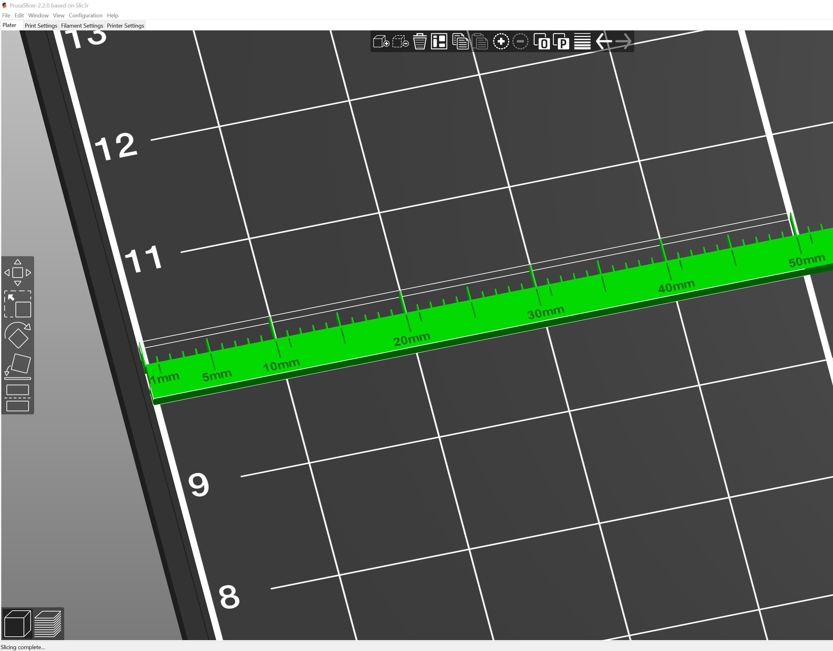 Non printable mm Ruler 250mm