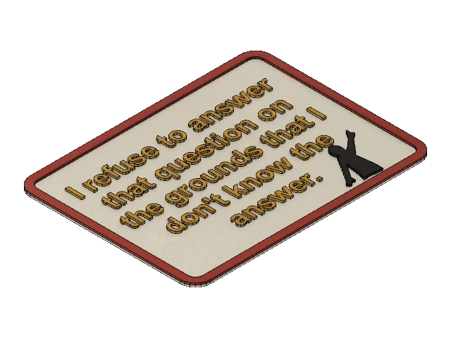 Answer Questions Sign - MMU by Greg Kats | Download free STL model ...