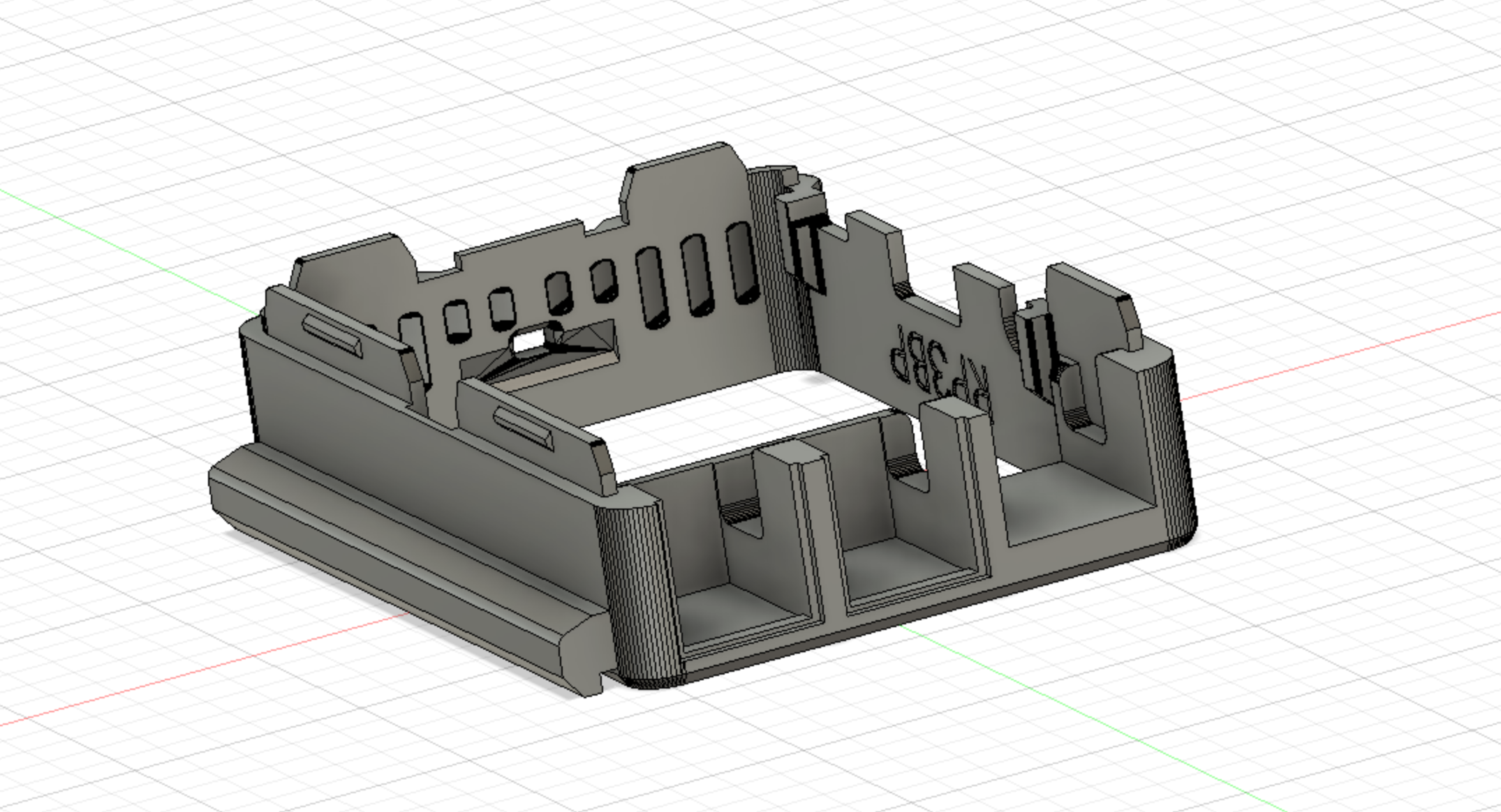 Snap-fit V-slot mount for Sneaks Raspberry Pi 3 case 3D model thumbnail