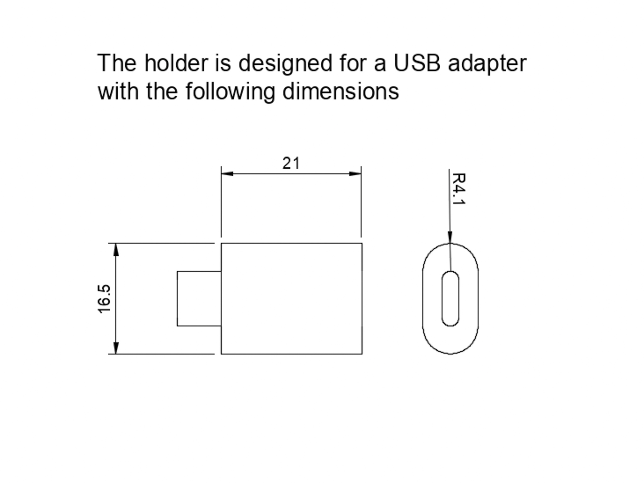 Keychain holder for USB C to USB adapter by Ben Download free STL model