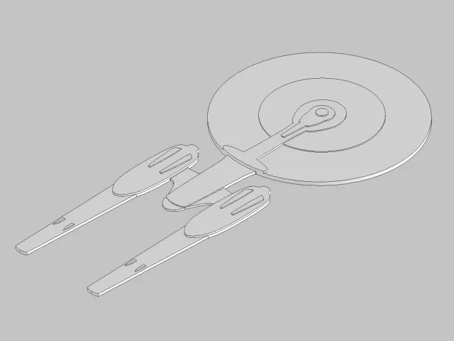 Star Trek Enterprise "3D" wall art
