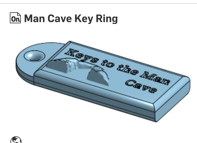 Miniatura 3 do modelo 3D Man Cave Key Ring