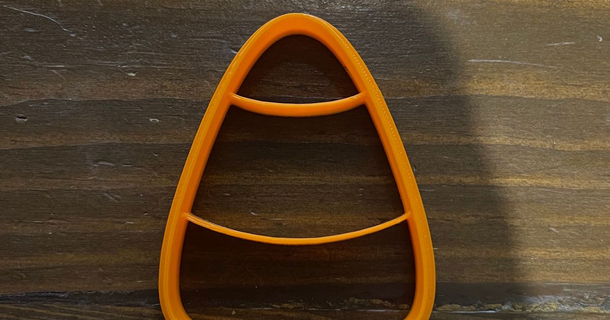 Candy Corn Cookie Cutter by Diddleydavid | Download free STL model ...