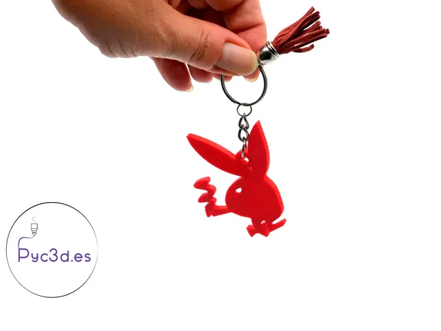 PLAY BOY SMOKING KEYRING SILHOUETTE 2D