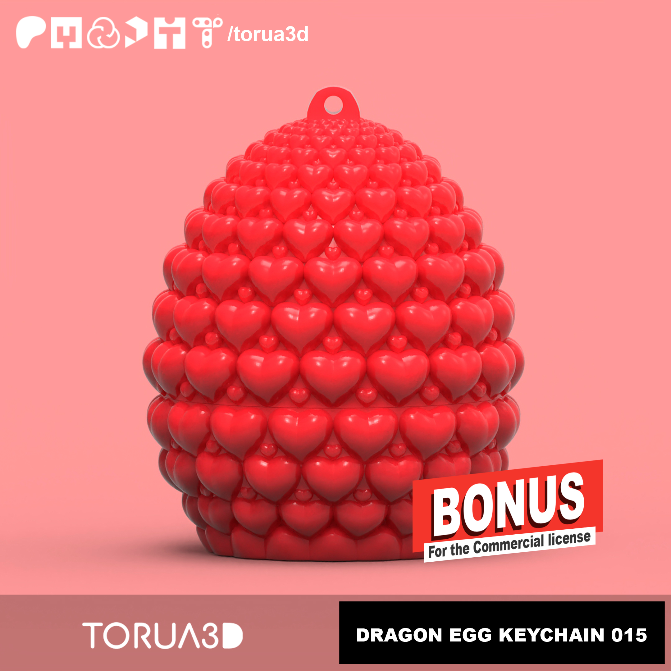BONUS!!-Dragon egg 019 - Print in place - No supports - STL