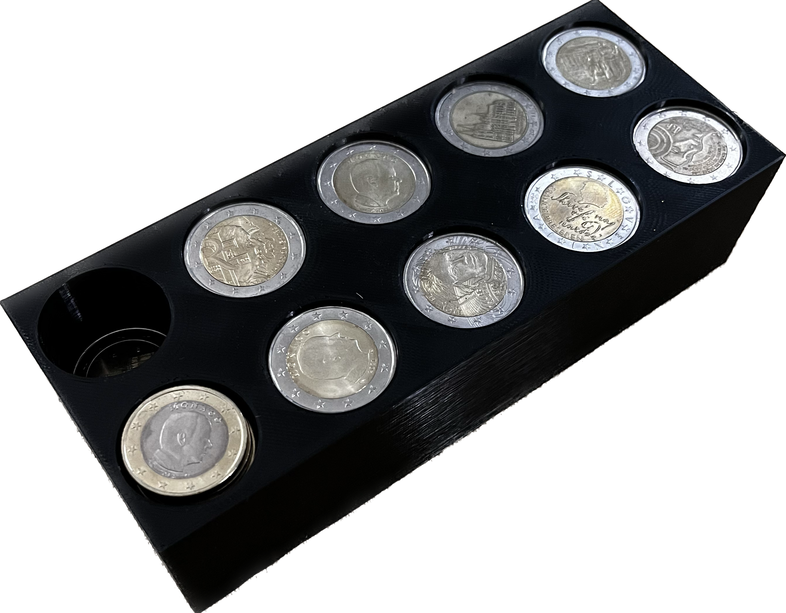 Rangement pieces de 2€