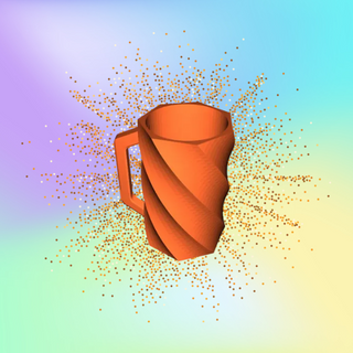 Hexagonal Cup with Handle (Purple)