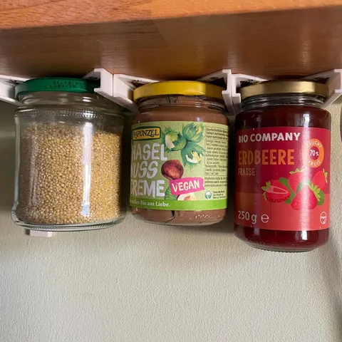 customizable jar sliding mount (e.g. spice rack)