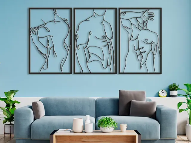 Naked men set