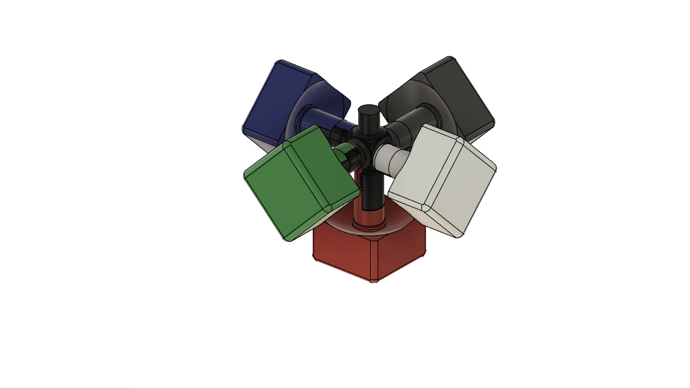 Miniatura 4 do modelo 3D Fully 3D printed Rubik's Cube