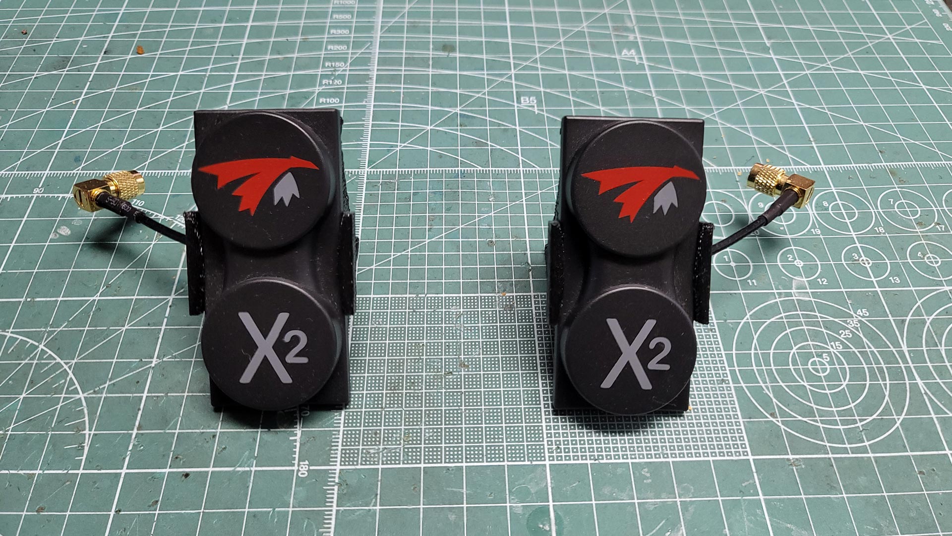 HDZero VRX Rail Mount 40deg