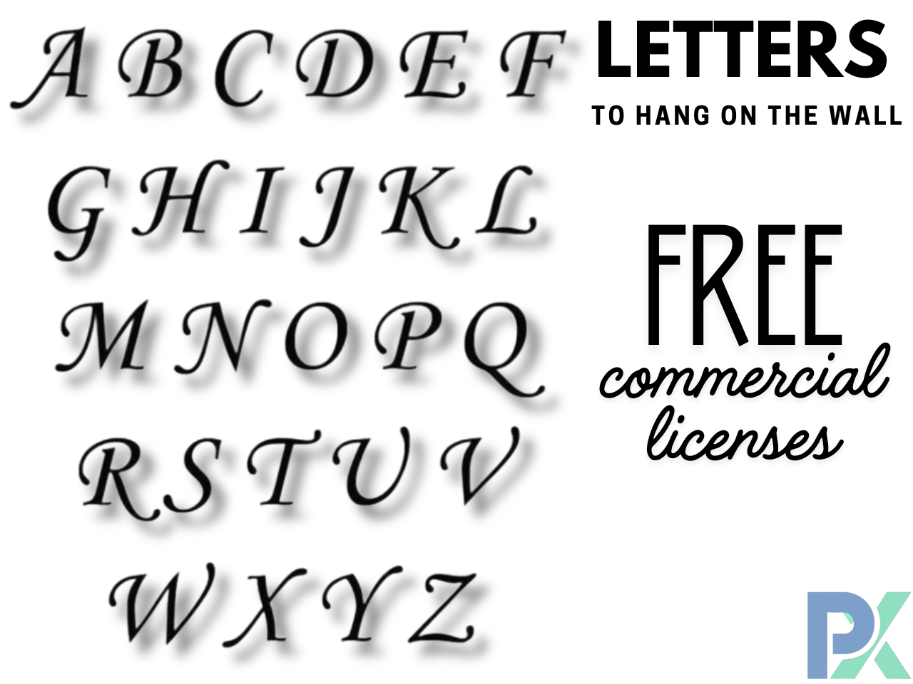 letters to hang on the wall