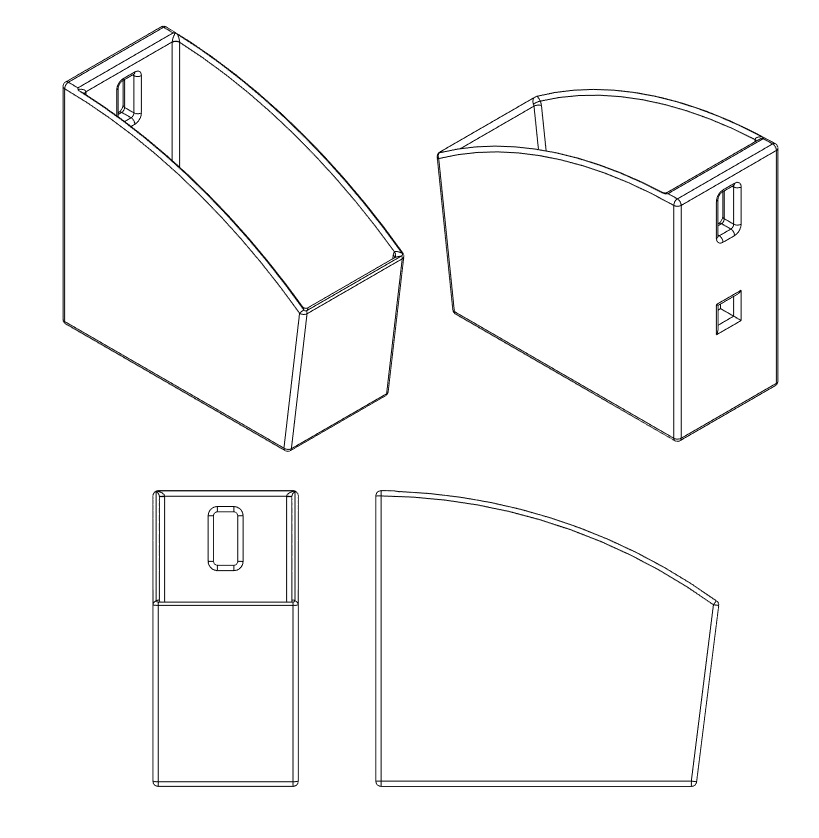 Miniatura 2 do modelo 3D Skadis Post-it Holder