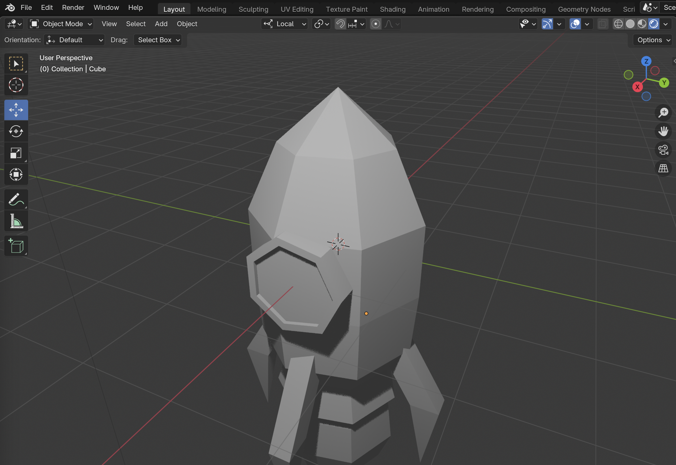 lowpoly rocket