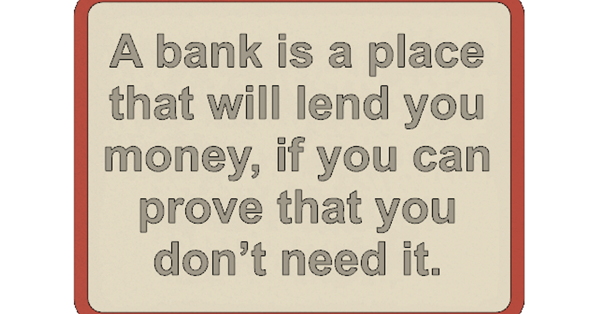 Bank Loan Sign MMU by Greg Kats Download free STL model