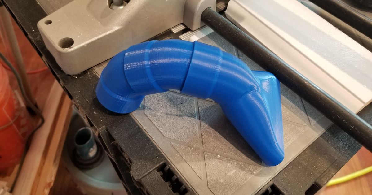 0036 Miter Saw Exhaust (Sawdust) Diverter by BuildX Download free