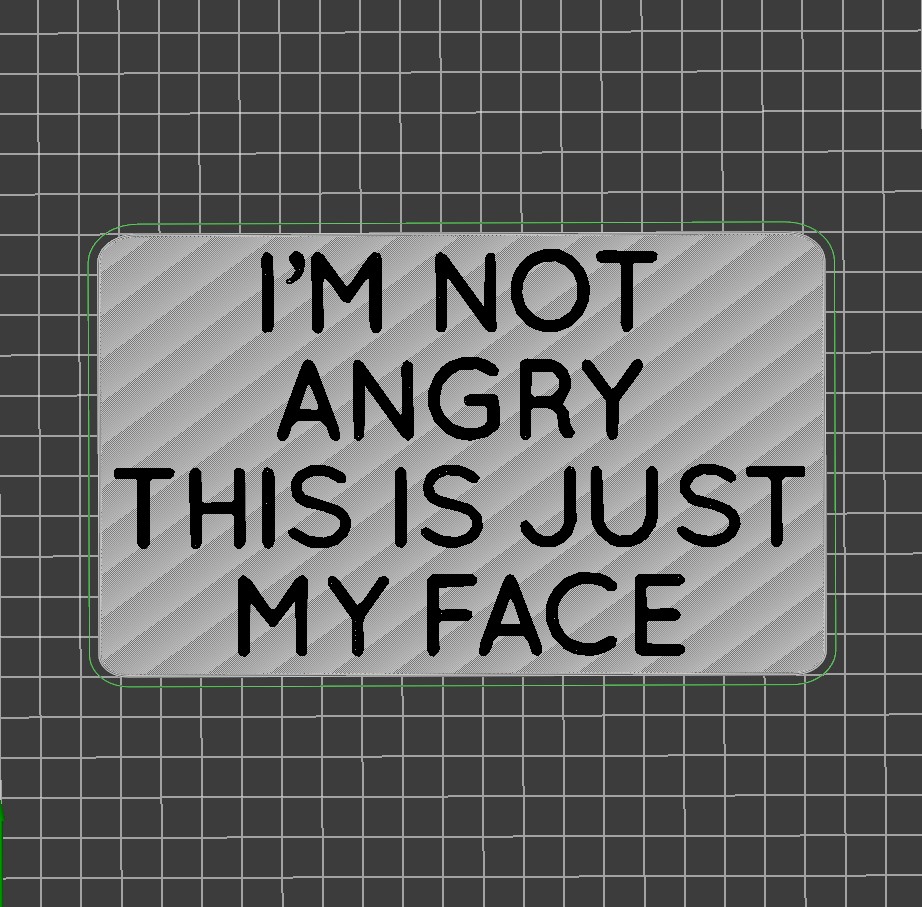 Just my face - wall sign / magnet