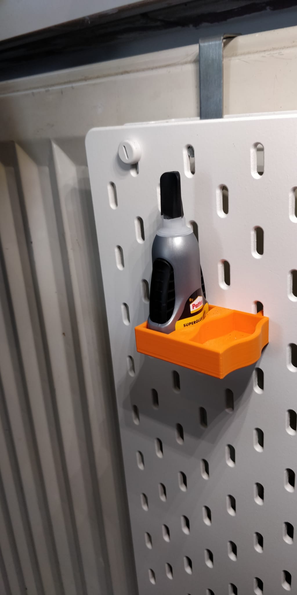 Pattex superglue holder for Ikea Skadis