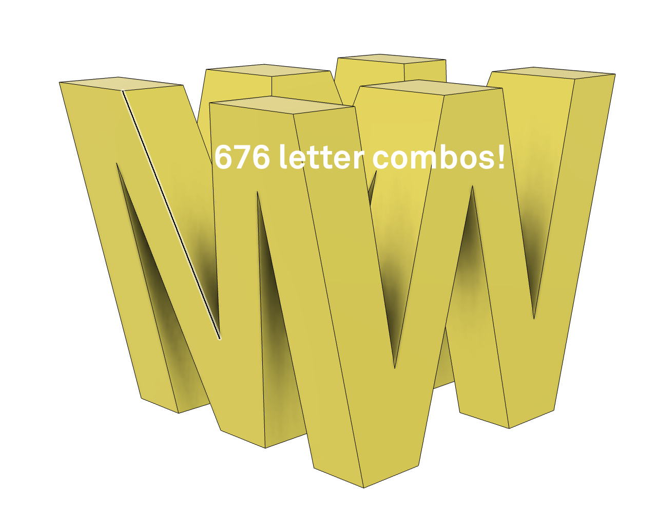 Stereo font double alphabet by cewo download free stl model