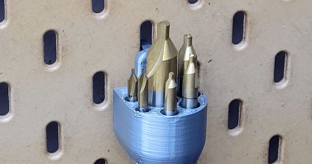 Chamfer Drill bit compact organizer IKEA SKADIS by Olo Deepdelver